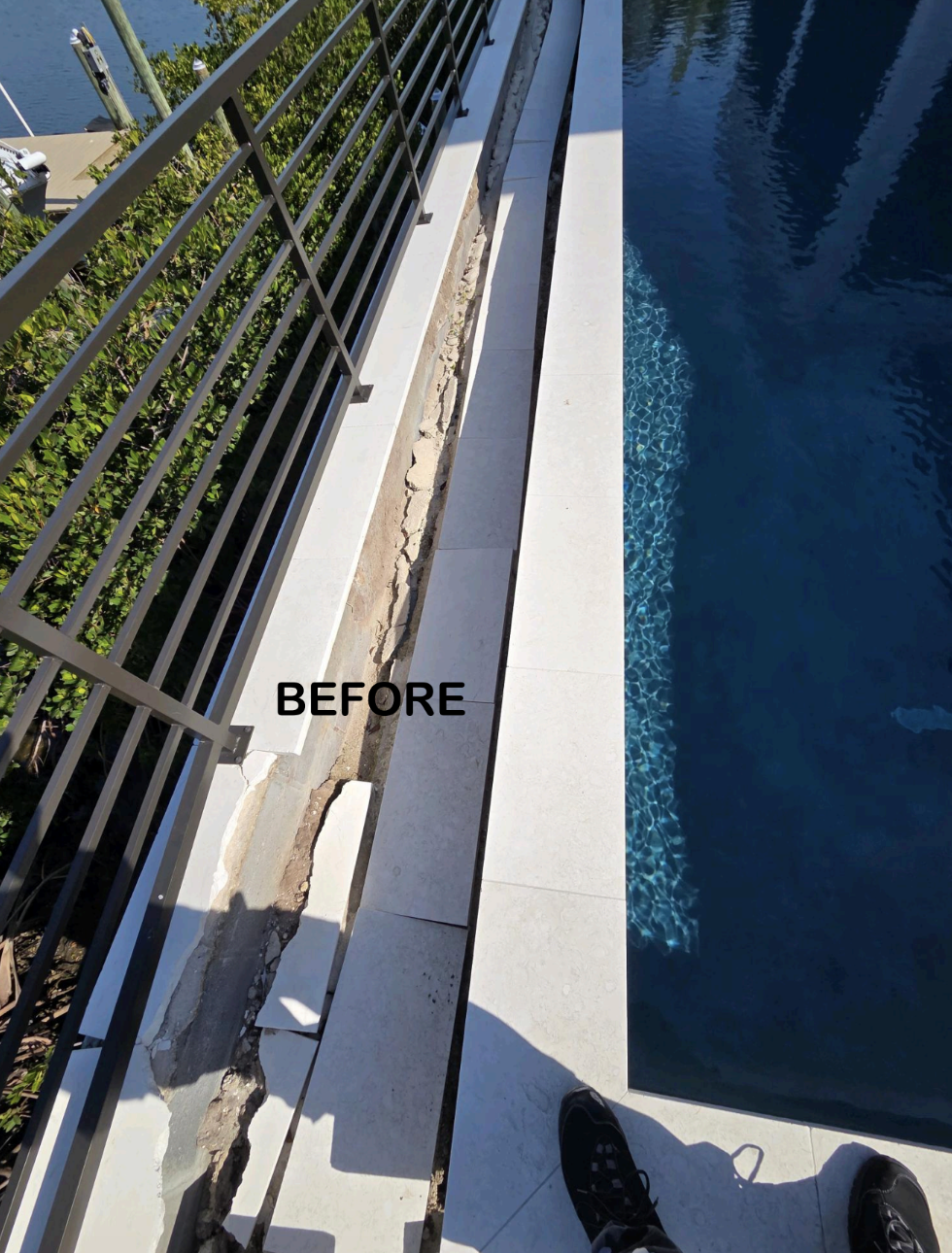Pool Deck Retaining Wall Repair 3
